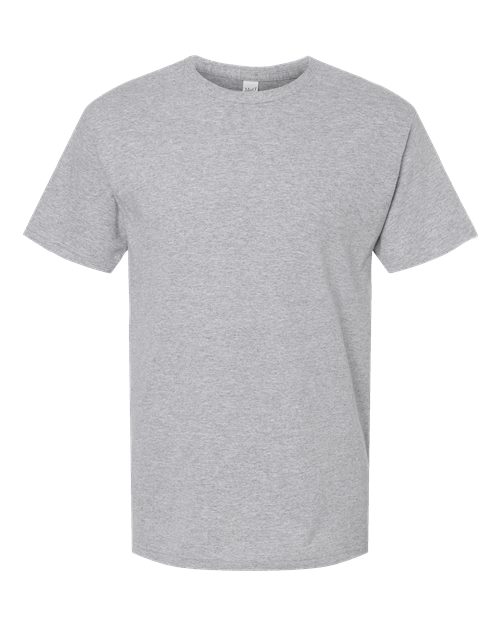 Gray Embroidery t-shirt on a white background