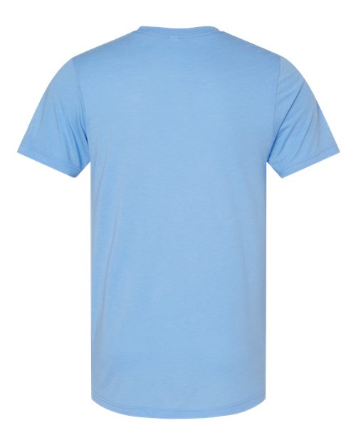 Light blue Embroidery t-shirt on a white background