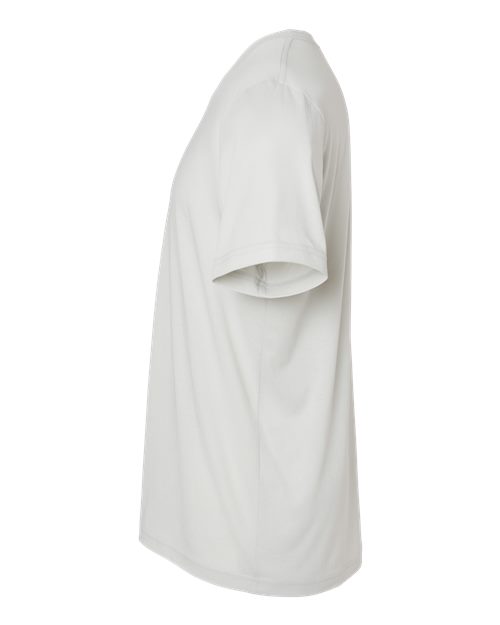 White Embroidery t-shirt on a white background