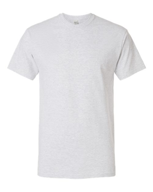 Plain white Embroidery t-shirt on a white background
