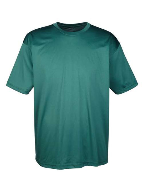 Teal Embroidery t-shirt on a white background