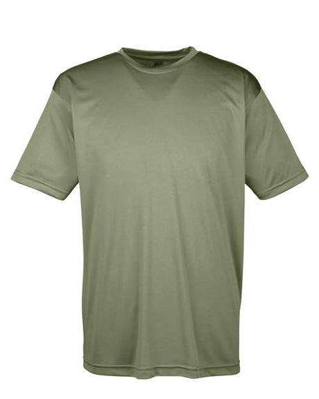 Green Embroidery t-shirt on a white background