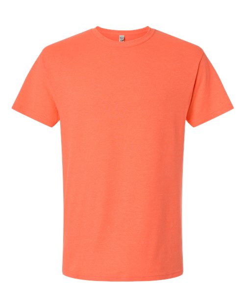 Embroidery Orange t-shirt on a white background