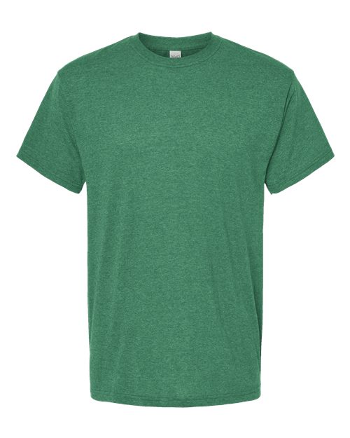 Green Embroidery t-shirt on a white background