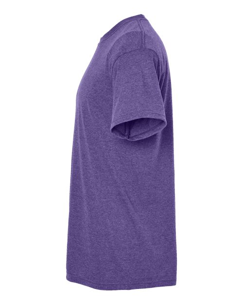 Purple Embroidery t-shirt on a white background