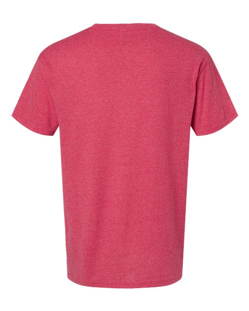 Embroidery red t-shirt with logo placement – Imprint Connect