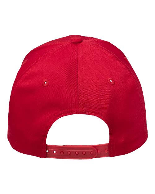 Red Embroidery cap on a white background
