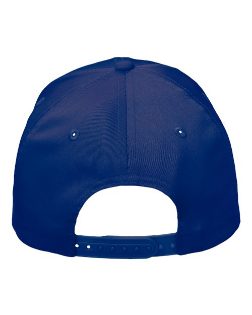 Blue Embroidery cap back view on a white background