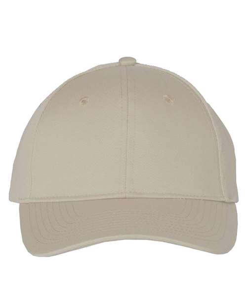 Beige baseball Embroidery cap on a white background