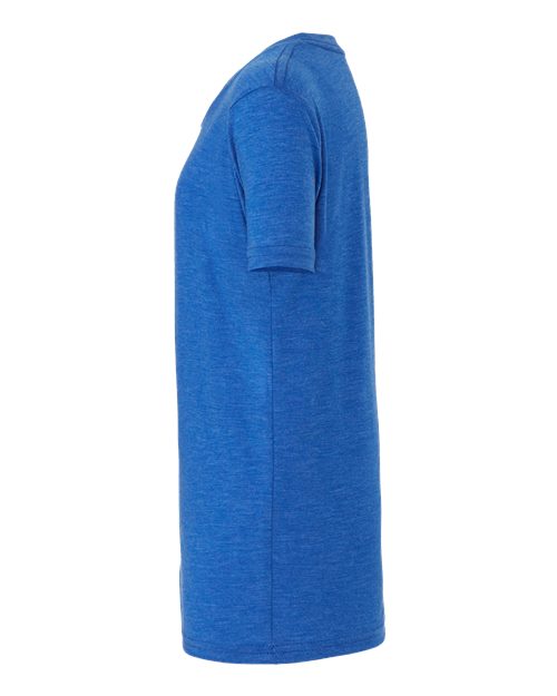 Blue Embroidery t-shirt on a white background