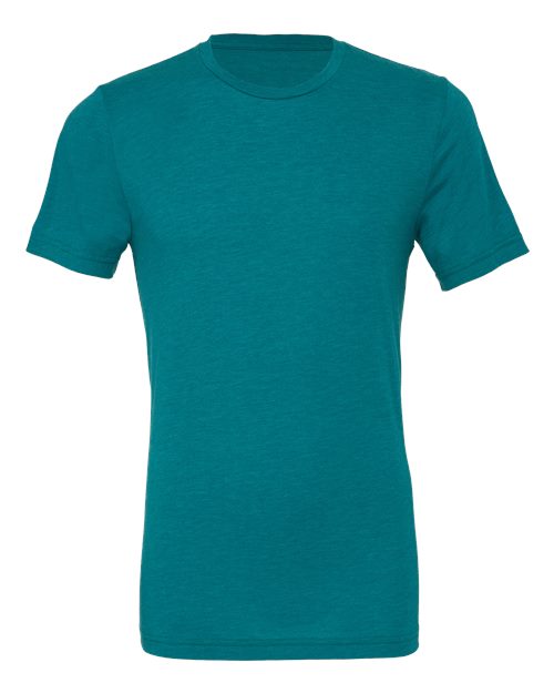 Teal Embroidery t-shirt on a white background