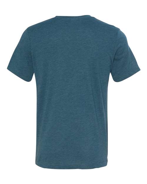Blue Embroidery t-shirt on a white background