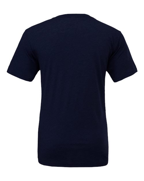Navy blue Embroidery t-shirt on a white background