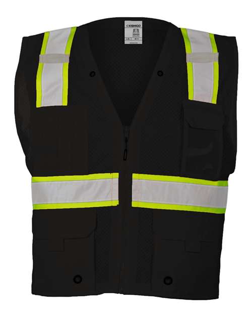 Kishigo Unisex EV Series® Enhanced Visibility Multi-Pocket Mesh Vest
