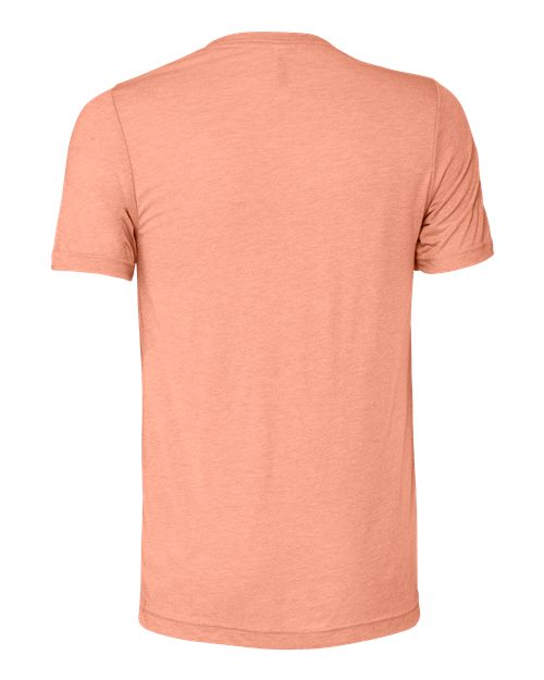 Peach-colored Embroidery t-shirt on a white background