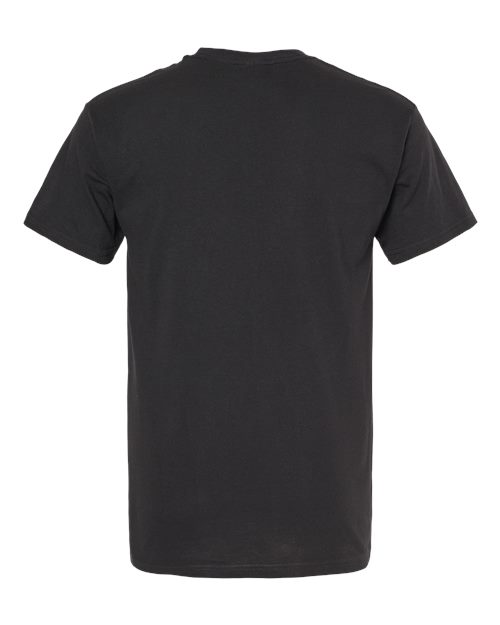 Black Embroidery t-shirt on a white background