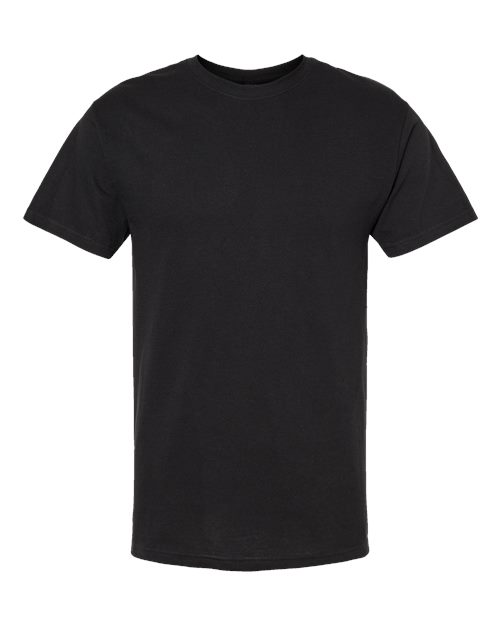 Black Embroidery t-shirt on a white background