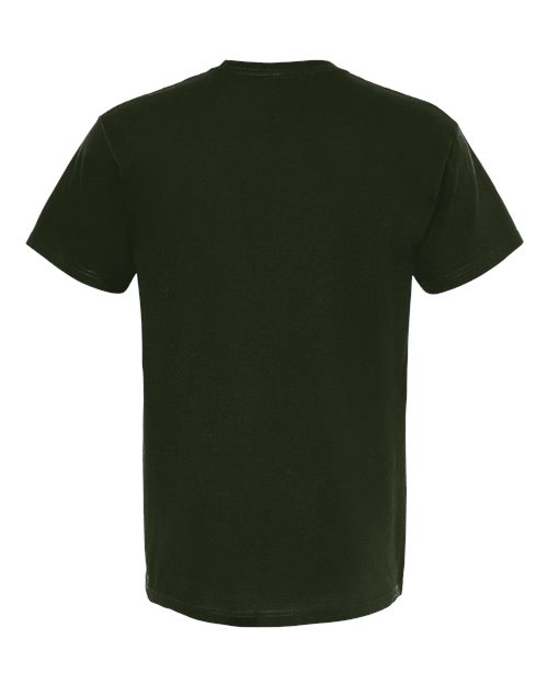 Black t-shirt on a white background