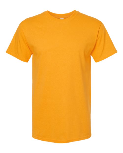 Orange t-shirt on a white background