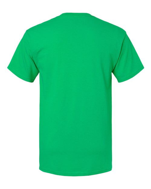Green t-shirt on a white background