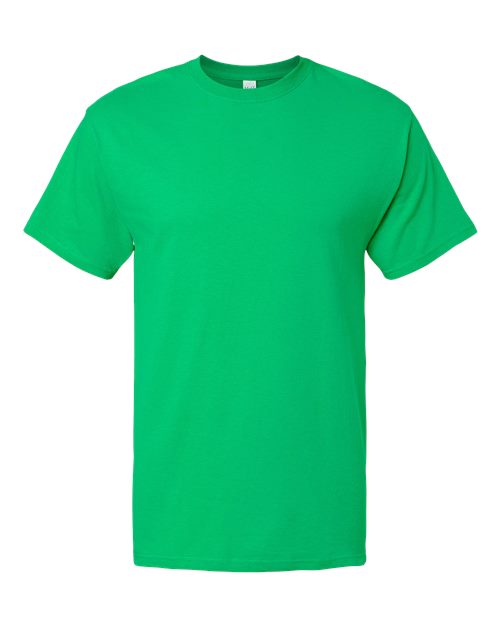 Green t-shirt on a white background