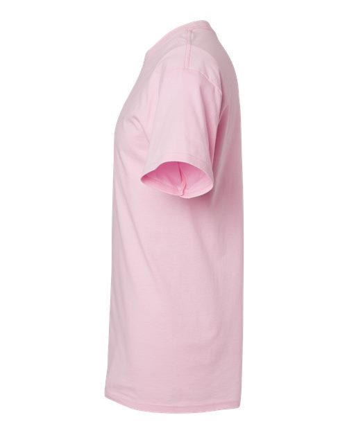 Pink Embroidery t-shirt on a white background