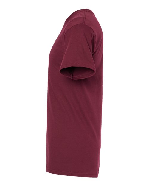 Maroon Embroidery t-shirt on a white background