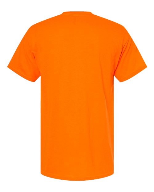 OrangeEmbroidery  t-shirt on a white background