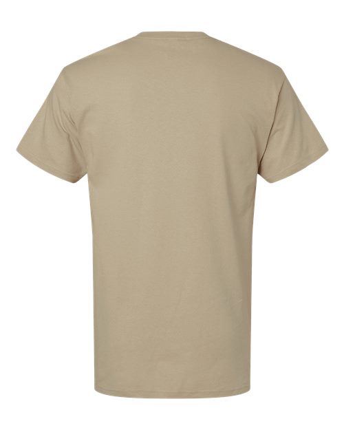 Beige  Embroidery t-shirt on a white background