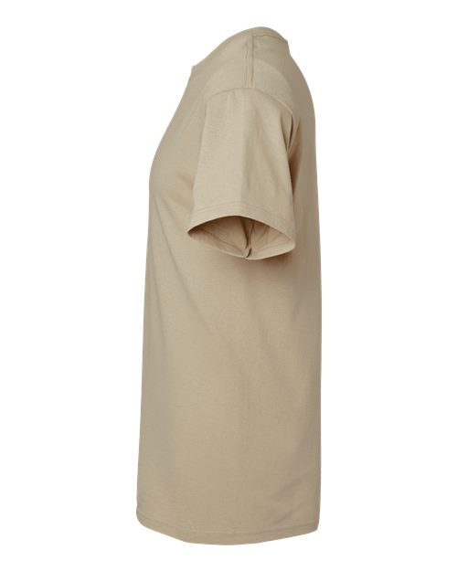 Beige Embroidery t-shirt on a white background