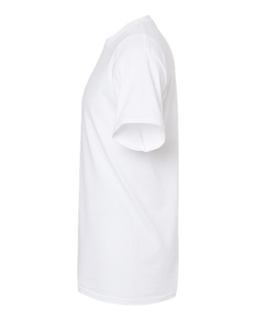 White Embroidery t-shirt on a white background