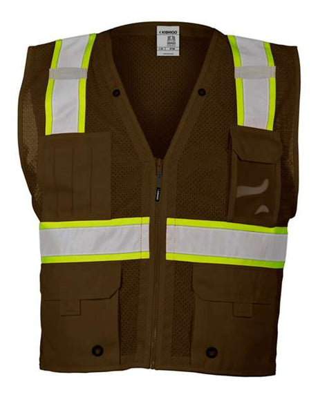 Kishigo Unisex EV Series® Enhanced Visibility Multi-Pocket Mesh Vest