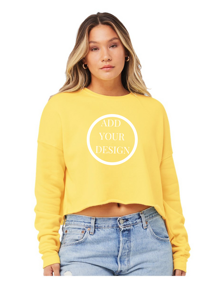 Imprint Connect-BELLA + CANVAS - Women's Crop Fleece Crewneck.Design Yours Today. Custom embroidery
 Women's Crop Fleece Crewneck