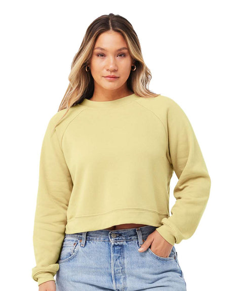 BELLA + CANVAS - Women's Raglan Pullover Fleece Crewneck