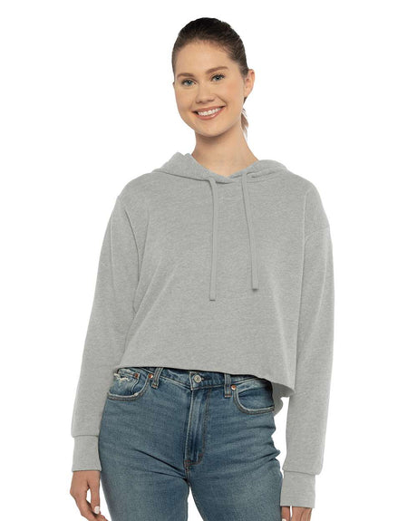 Next Level - Women's Laguna Sueded Raw Edge Crop Hoodie