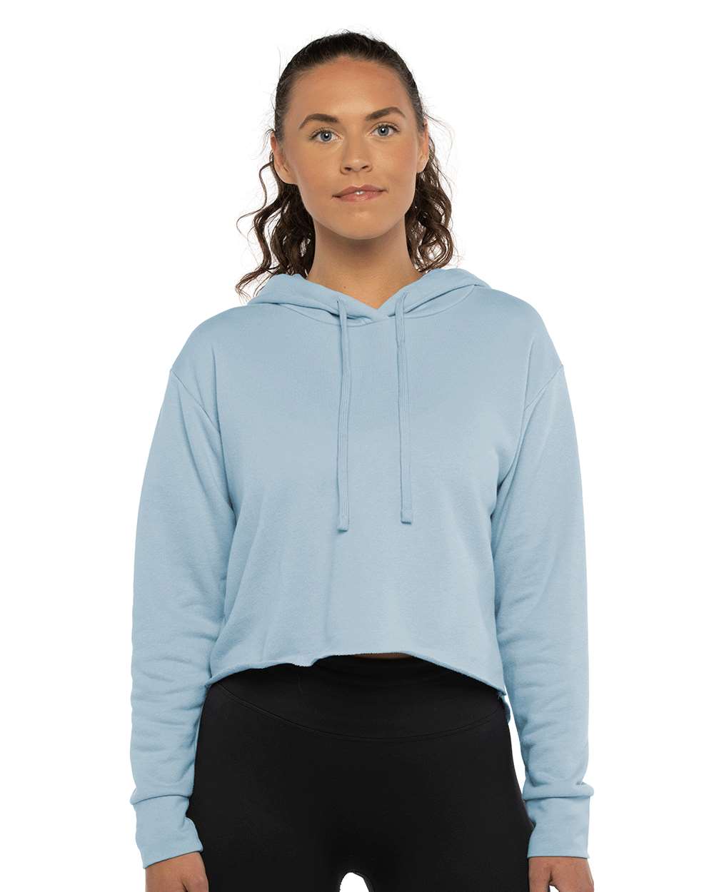 Next Level - Women's Laguna Sueded Raw Edge Crop Hoodie