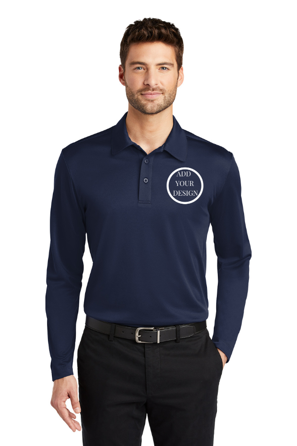 Imprint Connect- Port Authority® Men's Silk Touch™ Performance Long Sleeve Polo Design Yours Today. Custom embroidery
Port Authority® Men's Silk Touch™ Performance Long Sleeve Polo
