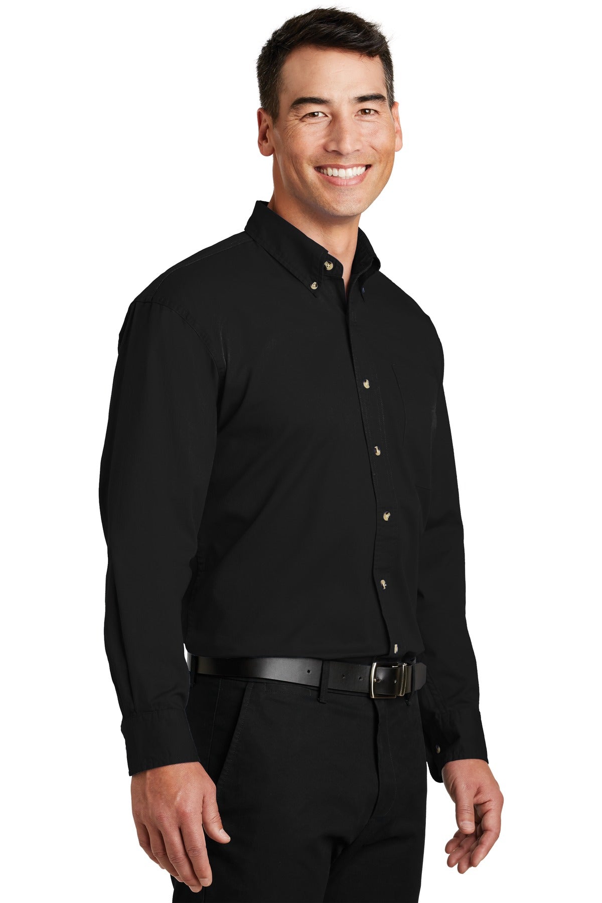 Port Authority Long Sleeve Twill Shirt.