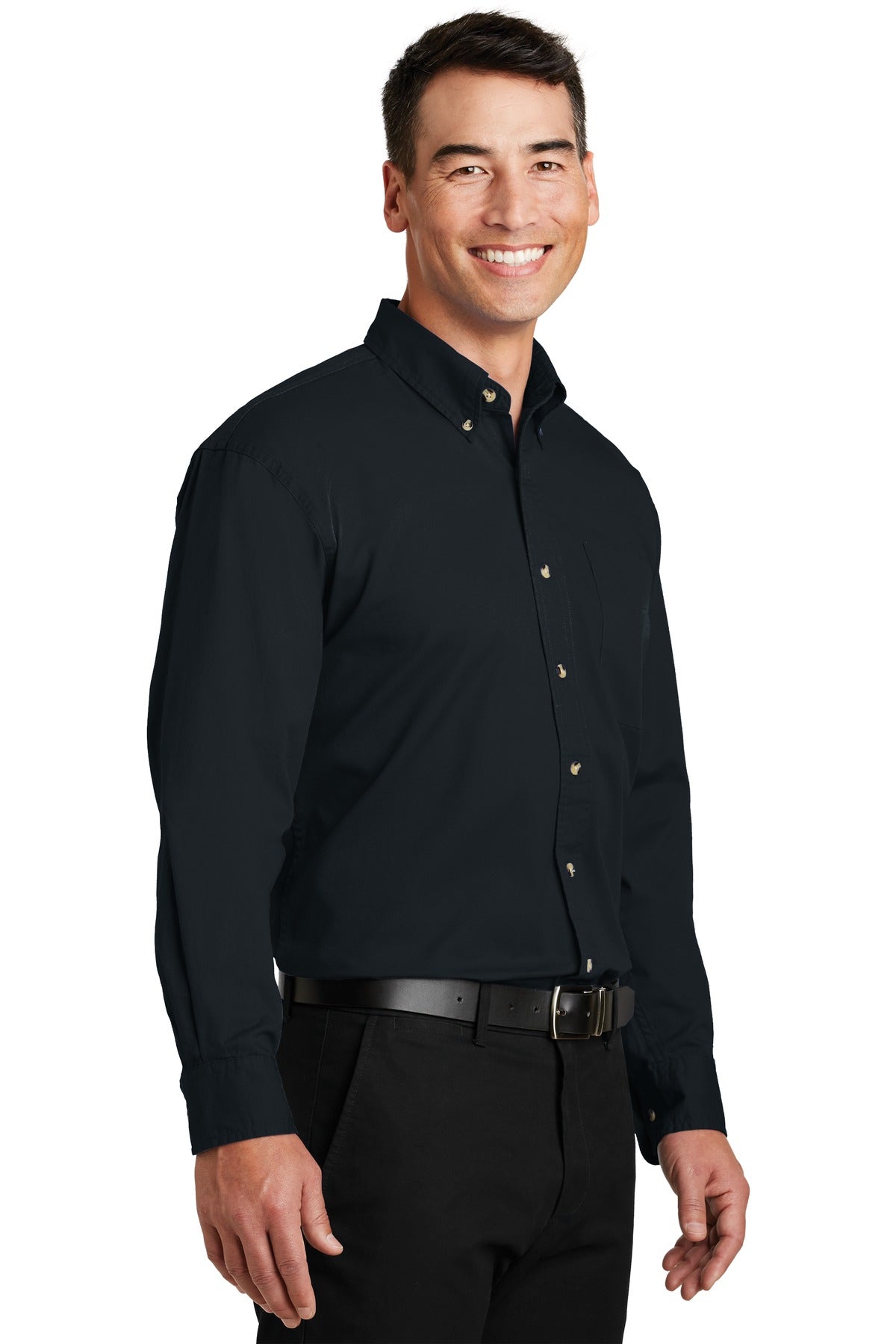 Port Authority Long Sleeve Twill Shirt.