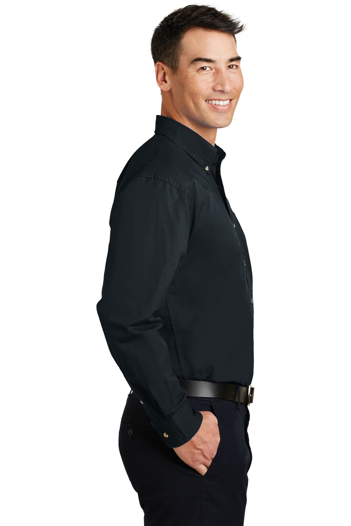 Port Authority Long Sleeve Twill Shirt.