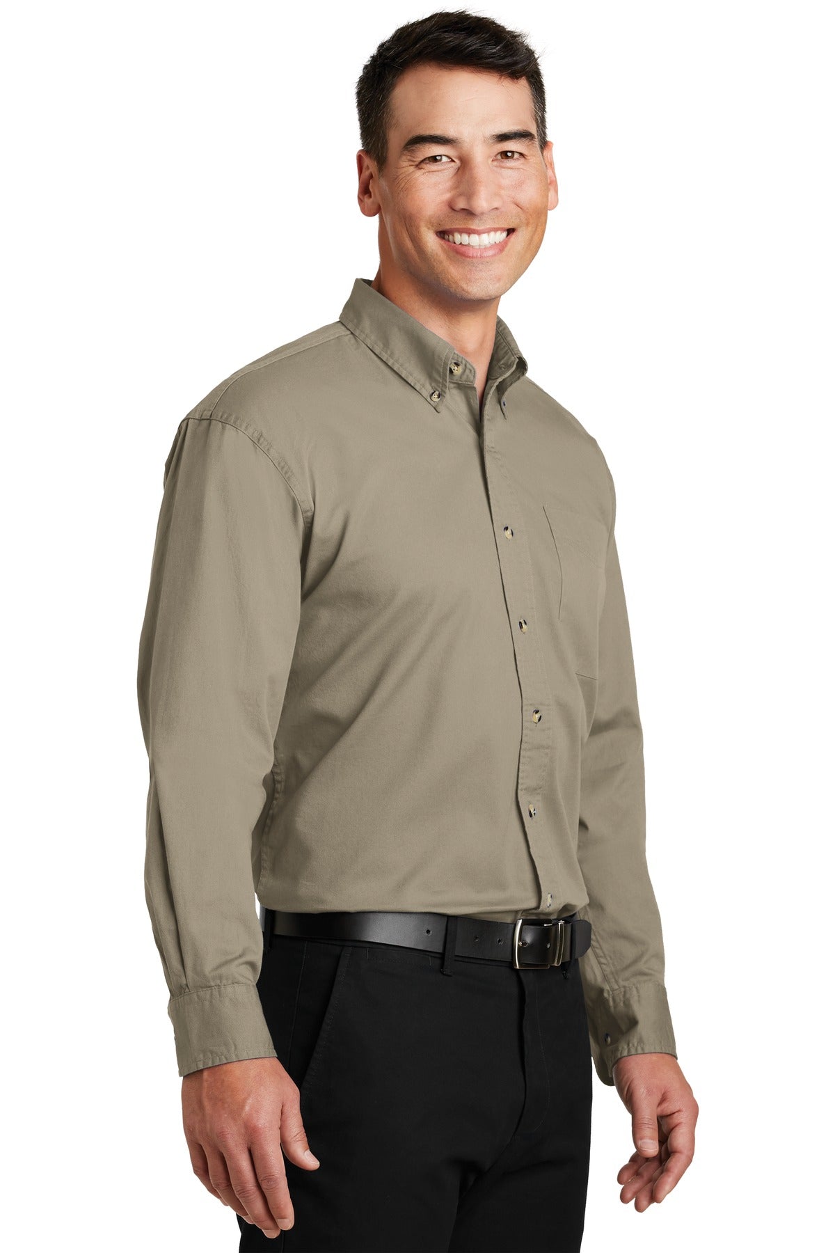 Port Authority Long Sleeve Twill Shirt.