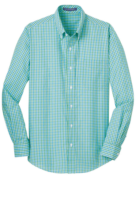 Port Authority Long Sleeve Gingham Easy Care Shirt.