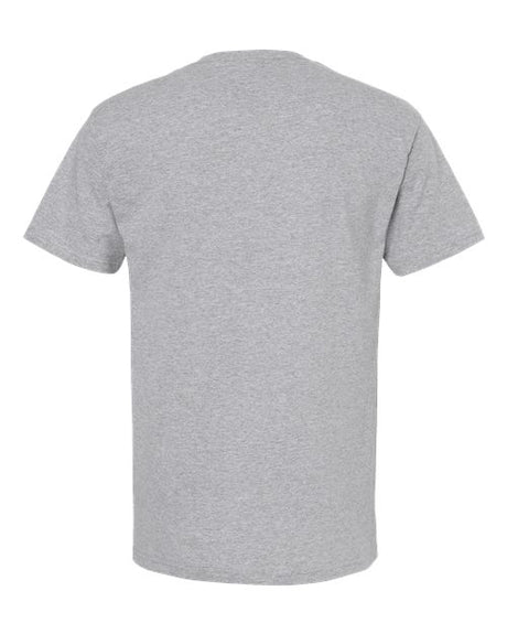 Gray Embroidery t-shirt on a white background
