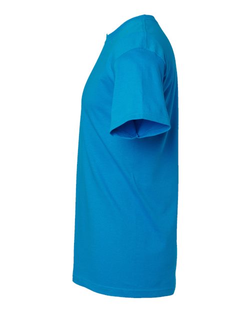 Blue Embroidery t-shirt on a white background