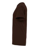 Brown Embroidery t-shirt on a white background