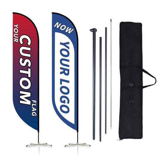 Custom Feather Flag with Base