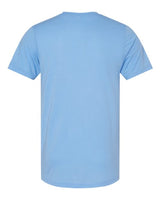 Light blue Embroidery t-shirt on a white background