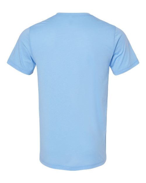 Light blue Embroidery t-shirt on a white background