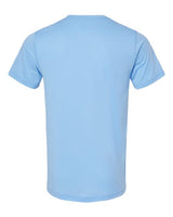 Light blue Embroidery t-shirt on a white background