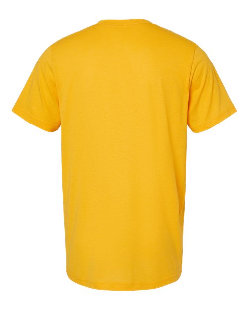 Yellow Embroidery t-shirt on a white background